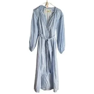 Dilli Grey | Dresses | Dilli Grey Joni Kaftan Midi Blue White Striped Dress  | Poshmark